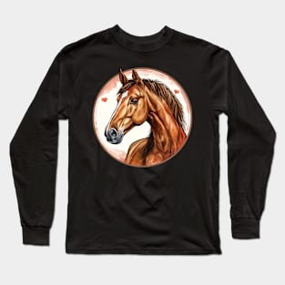 Horse Lover Design Long Sleeve T-Shirt